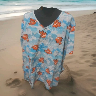 Finding Nemo Women’s Scrub Top - Size 2XL Pixar - Image 1 of 3