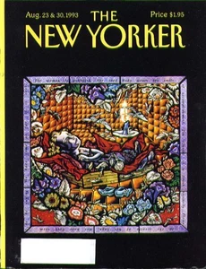 New Yorker cover Sylvia Plath in the casket 8/23 8/30 1993 - Picture 1 of 1