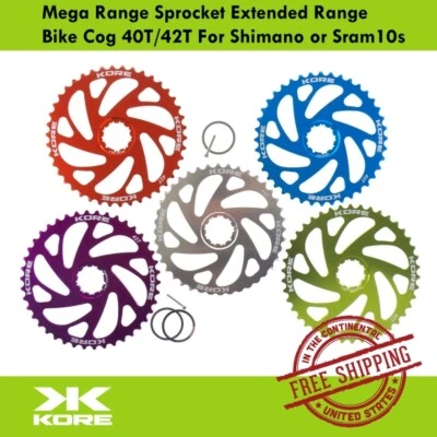 Kore Mega Range Sprocket Extended Range Bike Cog 40T/42T For Shimano or Sram10s - Image 1 of 3