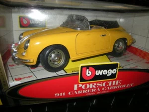 1:18 Bburago Porsche 356 B Cabrio amarillo/amarillo -EMBALAJE INCORRECTO- en VP - Imagen 1 de 1