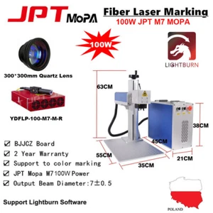 100W JPT M7 Mopa 300*300mm Faserlaser Markierung/Schneidemaschine Quarz Linse - Bild 1 von 10