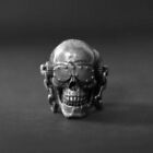 Stainless Steel Skull Ring For Men Biker Gothic Punk Skeleton Rings Size 7-13