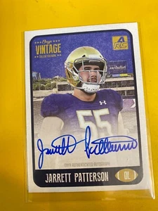DA12314 2021 Onyx Vintage College Auto Blue INK #CAJP Jarret Patterson - Picture 1 of 2