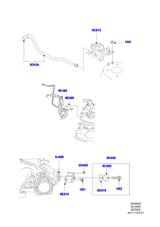 TUBO ASPIRAZIONE ORIGINALE FORD MAVERICK NUOVO - Immagine 1 di 4