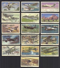 CIGARETTE/TRADE/CARDS. Kelloggs (Cereals). A HISTORY OF MILITARY AIRCRAFT. (Set)