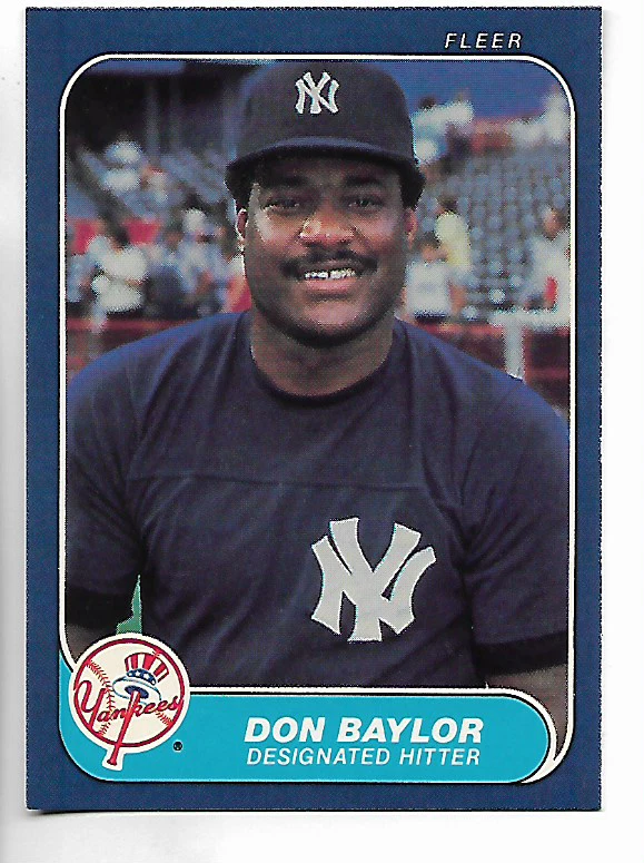 1986 Fleer Don Baylor Card - Image 1 of 1