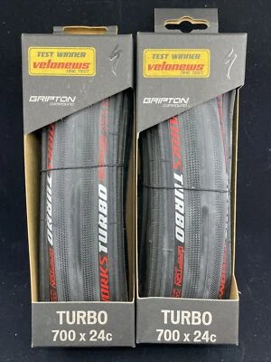 TWO Specialized S-WORKS Turbo 700cc x 24mm Folding Clincher Tires NEW IN BOX - Image 1 of 4