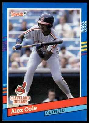 1991 Donruss - Alex Cole - Cleveland Indians - #383 - Image 1 of 2