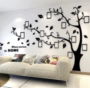 3D Tree Wall Stickers - DIY Photo Frame Tree Wall Decal Family Photo Frame St... - Picture 1 of 12