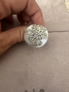 Alexis Bittar Lucite Inverted Center & Multicolor  Crystal Dusted Ring - Picture 1 of 13