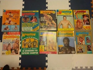 WRESTLING REVUE MAGAZINES LOT 10 1970 1980's VINTAGE ISSUES - Picture 1 of 4