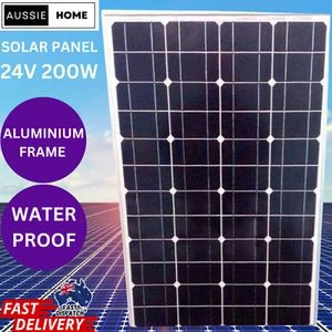 24V 200W Solar Panel Aluminium Frame Mono House Caravan Boat 200W 24vp Model - Picture 1 of 3