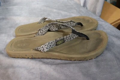 Стринги-шлепанцы Keen Lubt Cell Repurposed коричневые серые размер 8 - Изображение 1 из 4