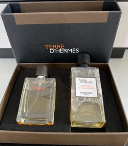 NIB Terre D'Hermes Hermes Men PARFUM 0.42oz+HAIR AND BODY SHOWER GEL 1.35oz SET - Picture 1 of 4
