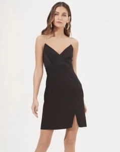 Astr The Label Helen Dress Womens Sz Small Black Rhinestone Strap Mini Dress - Picture 1 of 13