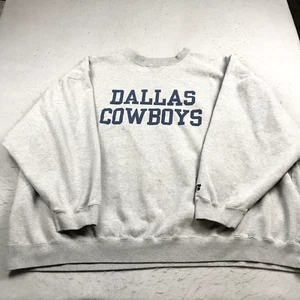 VINTAGE Dallas Cowboys Sweatshirt Mens 6XL Gray Russell Athletic Crewneck 90s - Picture 1 of 10
