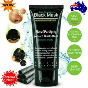 Face Mask Nose Blackhead Acne Pore Deep Remover Cleansing Strip Black Mud - Picture 1 of 5