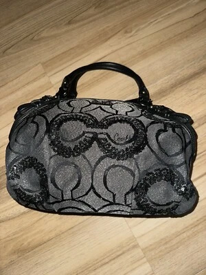 Bolso de Hombro Coach Madison Signature Op Art Sophia Lentejuelas Metálicas  Foto 1 de 4