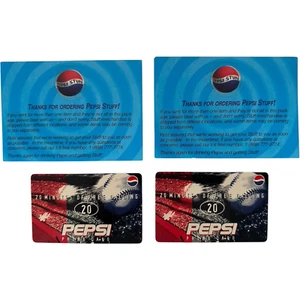VINTAGE Pepsi Stuff Phone Card Promotion 20 Minutes Pre Paid Set of 2 - Picture 1 of 4