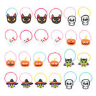 24 Pcs Skull Rubber Band Pvc Child Gothic Hair Accessories Elastic Ties