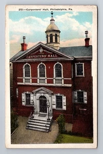 Philadelphia PA-Pennsylvania, Carpenters' Hall, antike Vintage Postkarte - Bild 1 von 2