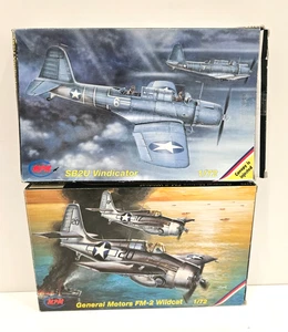 2X LOTE 1/72 MPM SB2U VINDICATOR + GENERAL MOTORS FM-2 WILDCAT NUEVA RESINA PE NUEVO - Imagen 1 de 2