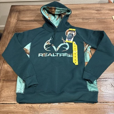 Sudadera con Capucha Realtree Para Hombre Pequeña Verde Pullover Estampado Gráfico Foto 1 de 4