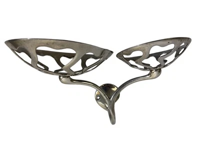 Soporte de jabón esponja grande ABS1005 antiguo c1905 arte níquel latón NY San-O-La RARO Foto 1 de 4