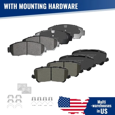 Juego de pastillas de freno delanteras + traseras de cerámica para Honda Passport 2019 2020 2021 2022-2025 Foto 1 de 4