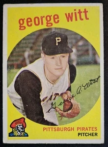1959 Topps #110 George Witt Pittsburgh Pirates - RC - Picture 1 of 2