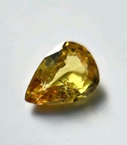 NATURAL AUSTRALIAN Fancy Vivid Yellow Crown SAPPHIRE 0.99ct Pear Loose Gem Top Q - Picture 1 of 7