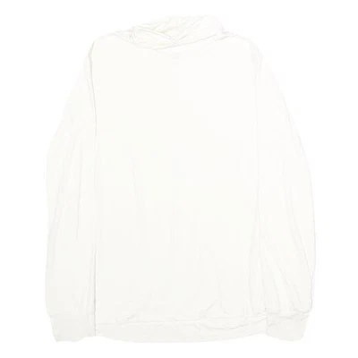 LANDS END Womens White Plain Jumper Roll Neck Basic Knit XL Casual Polyester Top - Image 1 of 4