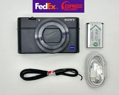 Sony Cyber-shot DSC-RX100 IV M4 Digital Camera Black - Image 1 of 4