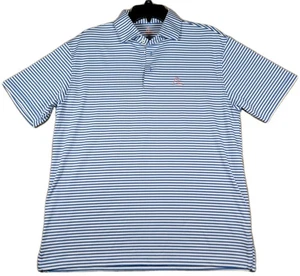 Rhoback Poloshirt Kurzarm Performance Stretch Herren Medium gestreift blau - Bild 1 von 6