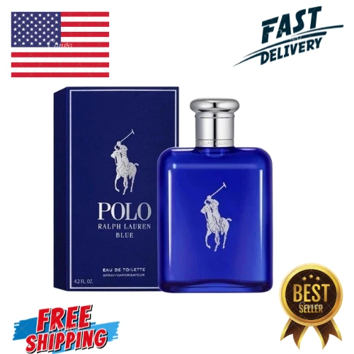Ralph Lauren Polo Azul Eau de Toilette Hombre Colonia 4.2 OZ Foto 1 de 4
