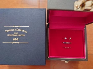 ete Partons & L'Aventure Christmas Limited Ladies Ring Set of 3 2015 w/Box Used - Picture 1 of 24