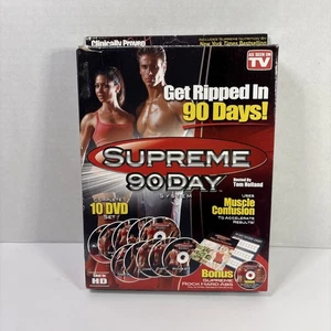 Supreme 90 Day by Tom Holland Get Ripped in 90 Days 10 DVDs Mint Discs - Picture 1 of 6
