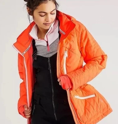 Free People Movement All Prepped Ski Jacket Size Medium in Neon Peach - Image 1 of 4