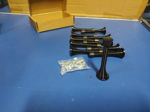 HOMOTEK 11 Pck Black Spring Door Stops-3-1/8" Heavy Duty,Flexible w/ Rubber Tips - Picture 1 of 4