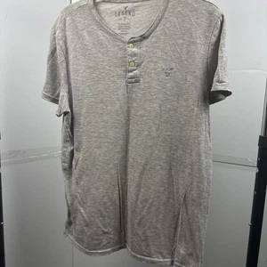 American Eagle Herren Henley T-Shirt Beige Kurzarm Legend Soft Gr. Medium - Bild 1 von 2