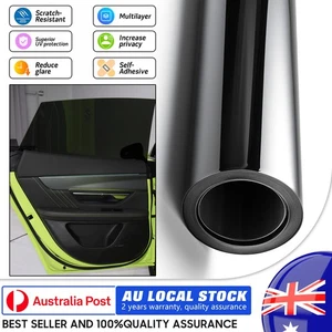 Black Home Window Film One Way Privacy Mirror Tint Heat Control Sun Reject - Picture 1 of 25
