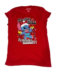 Camisa de Navidad puntada en su mayoría bonita a veces traviesa camisa para niñas talla XL 14-16 - Imagen 1 de 4