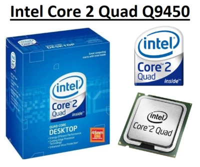 Intel Core 2 Quad Q9450 SLAWR 2.66GHz 12MB Cache, 4 Core, Socket LGA775, 95W CPU - Image 1 of 3