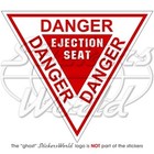 DANGER Ejection Seat RAF Flugzeug Martin Baker Vinyl Sticker Aufkleber 120mm