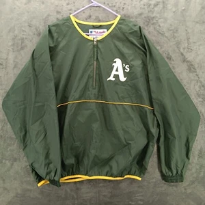 Vintage Vented Oakland A's Athletics 1/4 Zip Pullover XL Authentic Majestic MLB - Bild 1 von 19