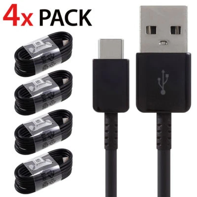 4 Pack For Samsung USB Type C Cable Fast Charge Cord for Galaxy S8 Plus LG G5 G6 - Image 1 of 4