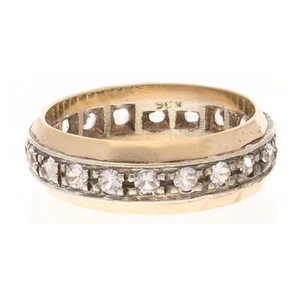 9Carat Yellow & White Gold Spinel Full Eternity Ring (Size K 1/2) 6mm Wide - Picture 1 of 2