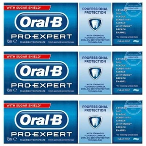 Oral-B Pro Expert Professional Protection Toothpaste Clean Mint 75ml (Pack 3) - Picture 1 of 3