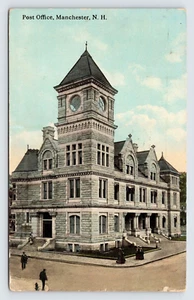 Post Office, Manchester NH New Hampshire, Antique Postcard P9 - Picture 1 of 2