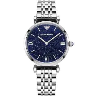 NUEVO Reloj para mujer EMPORIO ARMANI genuino esfera azul 32 mm acero inoxidable AR11091 Foto 1 de 4